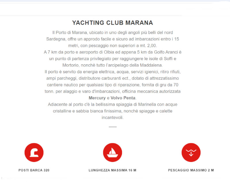 Porto Marana - Yachting Club Marana